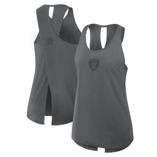 Nike Gray Philadelphia Eagles Glory Crisscross Performance Tank Top In Gray