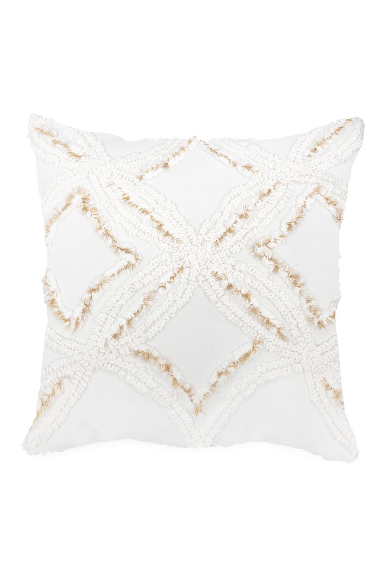 Metallic Chenille Pillow, Main, color, IVORY