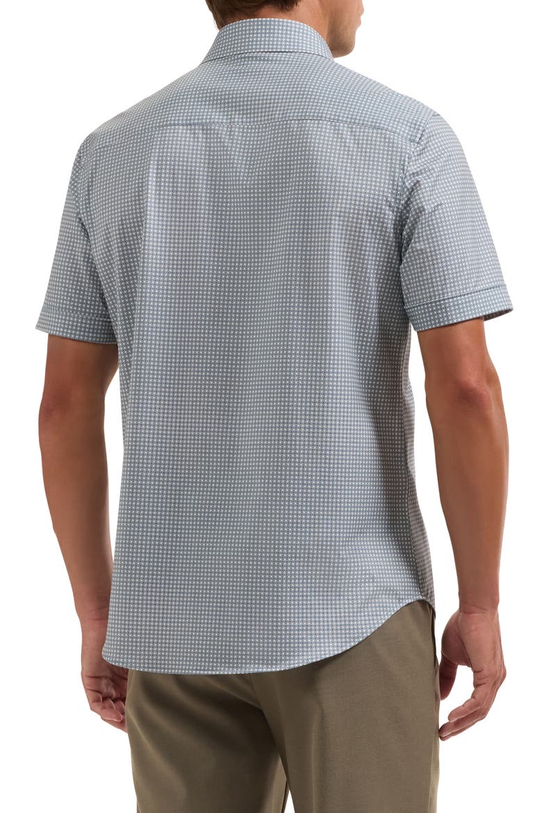 Miles OoohCotton® Geo Print Short Sleeve Button-Up Shirt, Alternate, color, AVOCADO