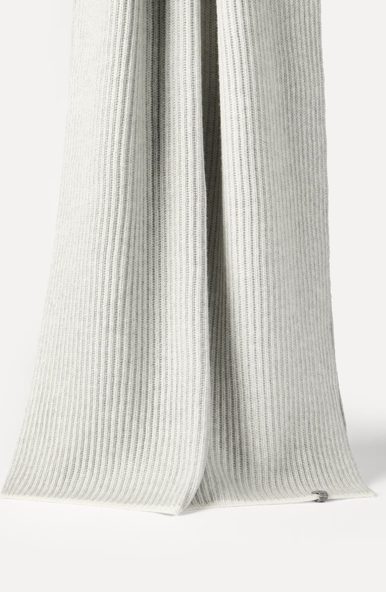 Brunello Cucinelli Knit scarf, Alternate, color, Light Grey