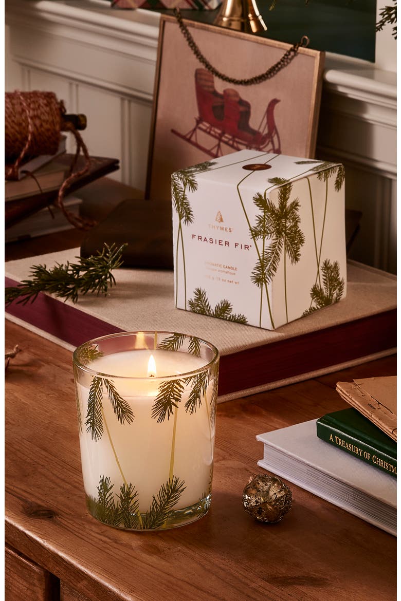 Frasier Fir Pine Needle Poured Candle, Alternate, color, GREEN/CLEAR