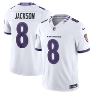 Nike Men's Nike Lamar Jackson White Baltimore Ravens Vapor F.U.S.E. Stitched Limited Jersey