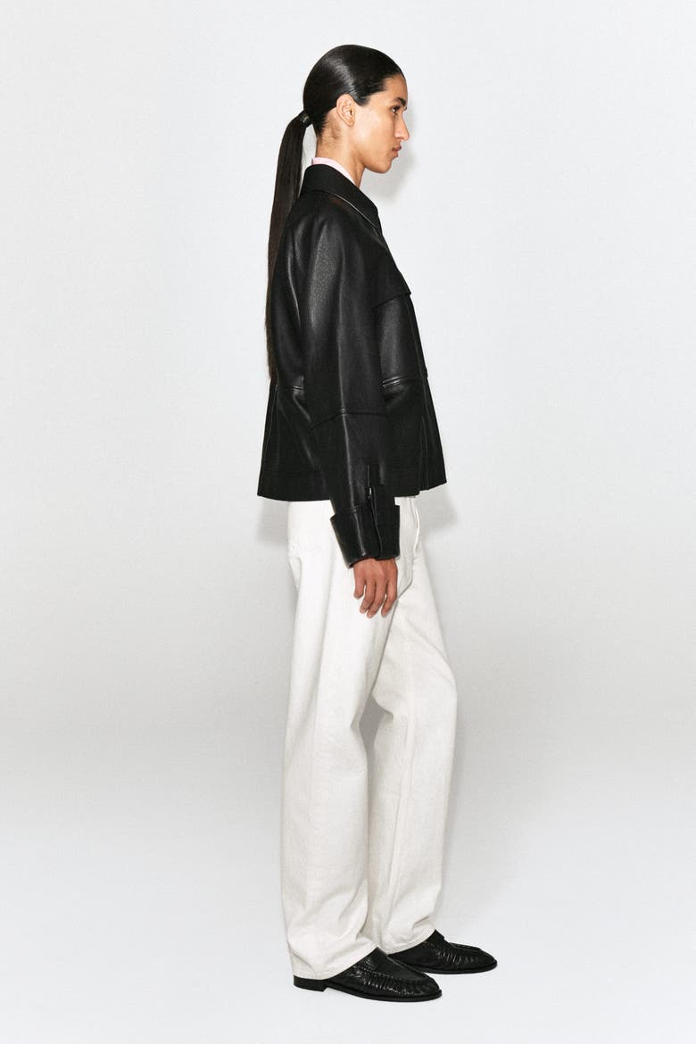Leather Workwear Jacket, Alternate, color, BLACK