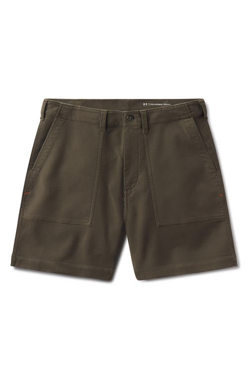 The Normal Brand Comfort Terry Utility Shorts In Brown