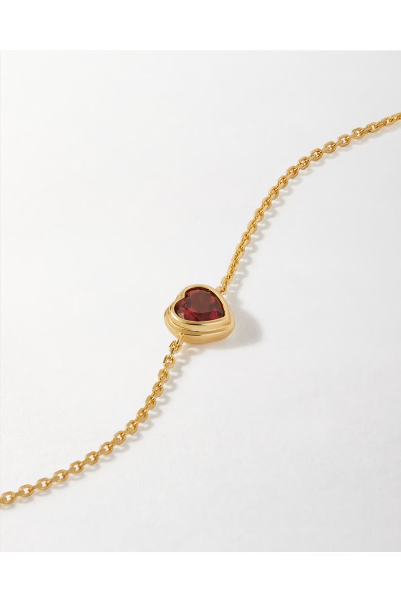 Heart Red Garnet Bracelet, Alternate, color, Red Garnet