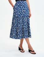 Finery London Isla Tiered Button Through Midi Skirt