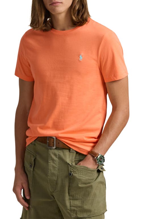 Polo Ralph Lauren Classic Fit Jersey Crewneck T-shirt In Classic Peach/c6342