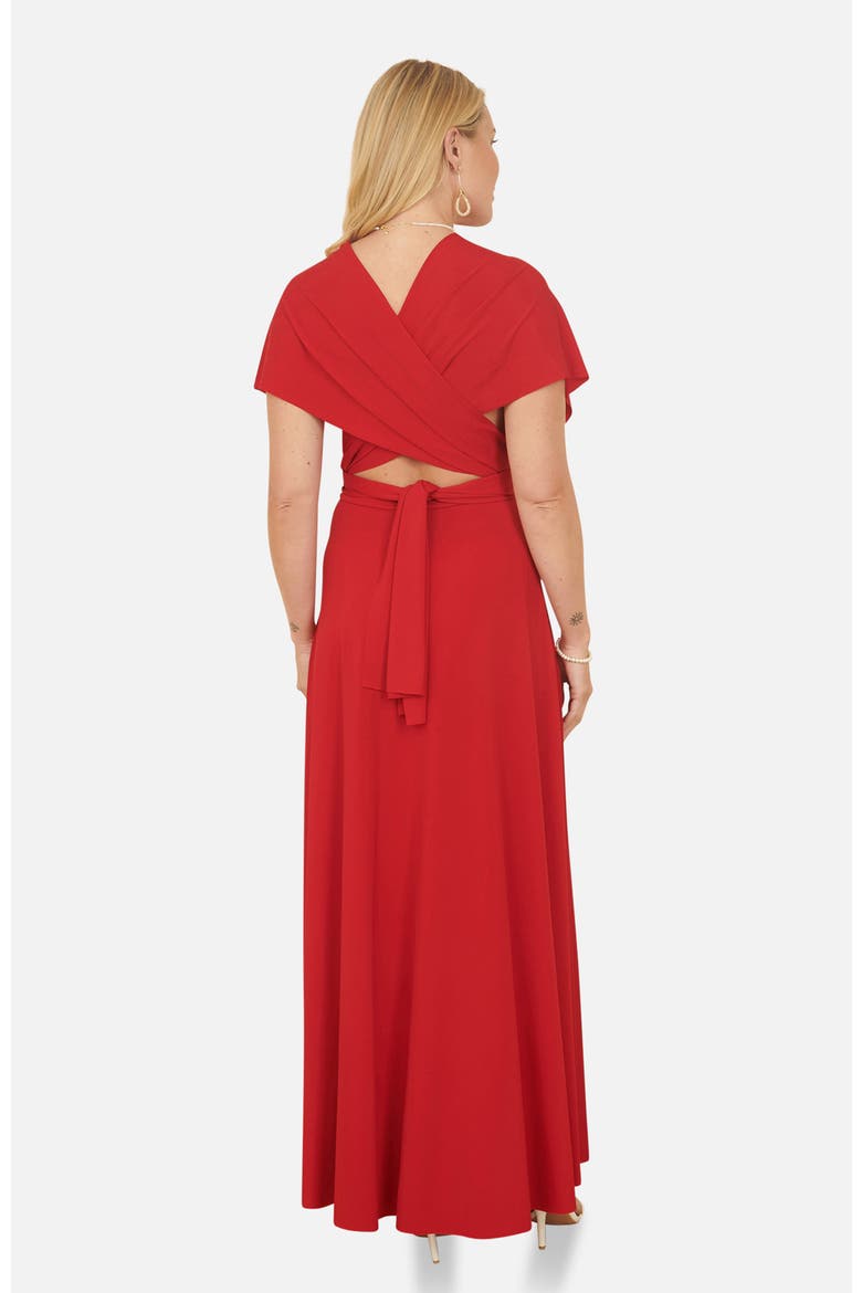 Jersey Stretch Multiway Maxi Dress, Alternate, color, Red