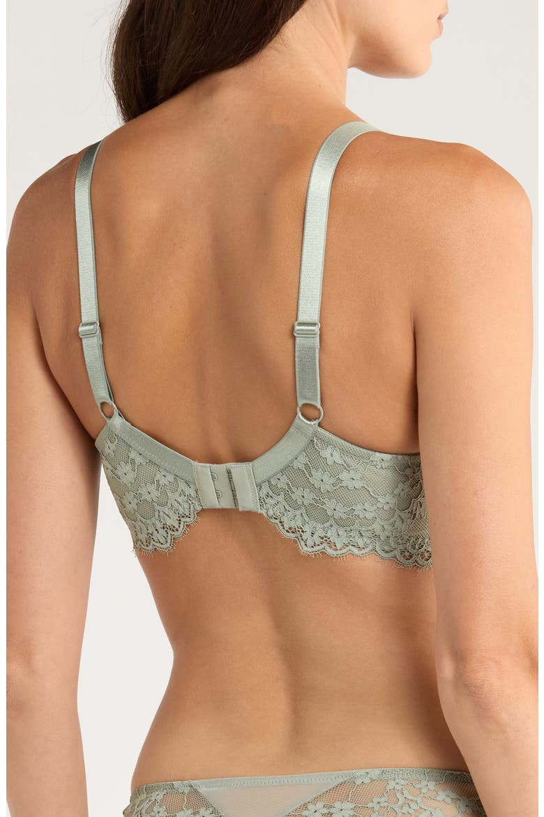 Daisy Lace Underwire Bra, Alternate, color, ICEBERG GREEN