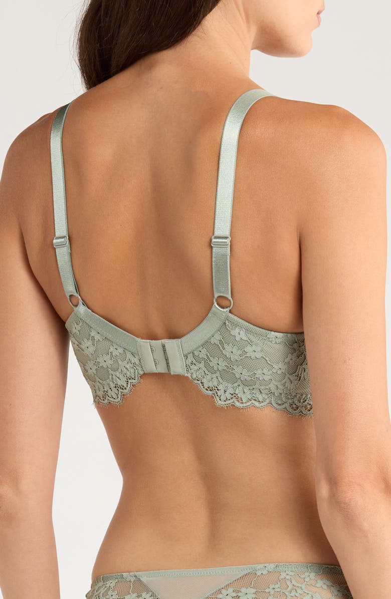 Hunkemöller Daisy Lace Underwire Bra, Alternate, color, Iceberg Green