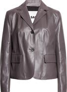 Jil Sander Crop Napa Leather Blazer