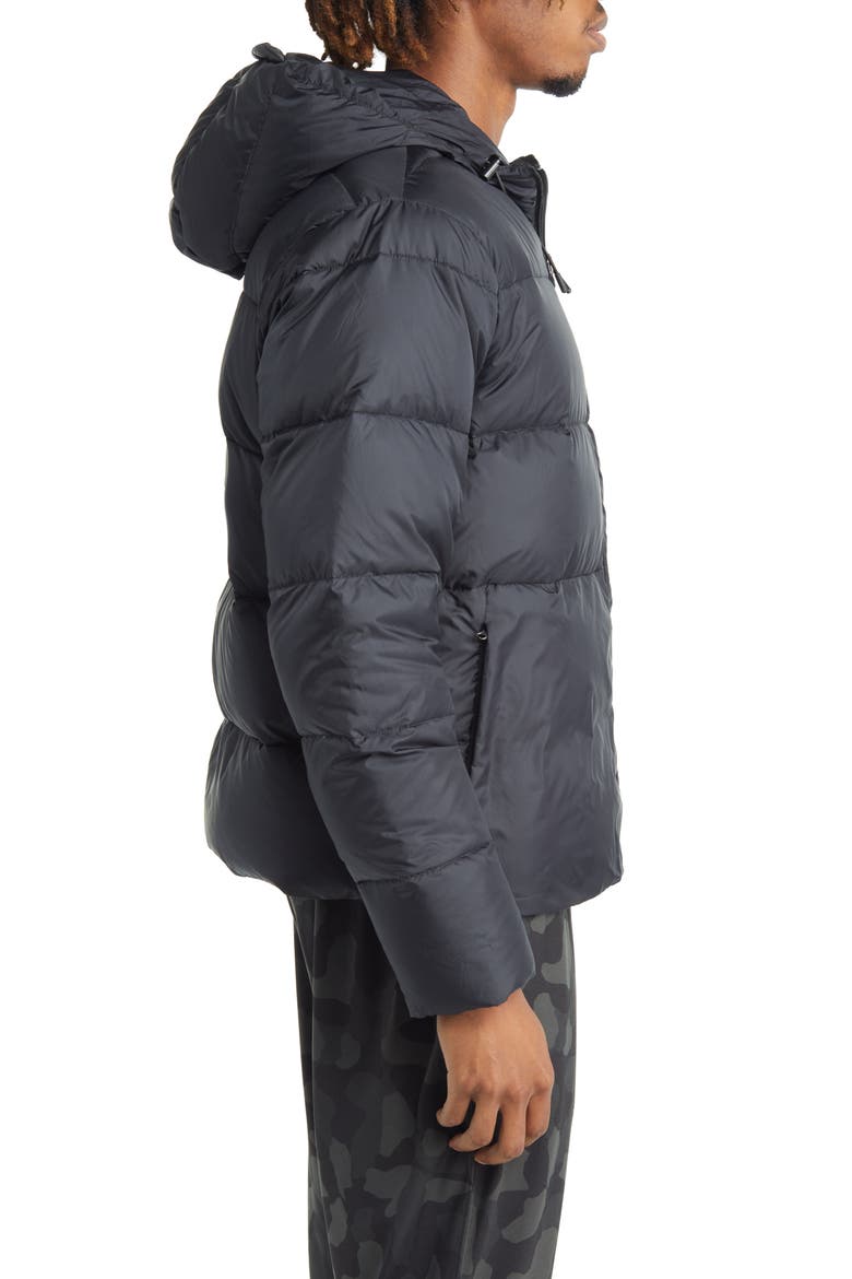 Down Puffer Jacket, Alternate, color, BLACK