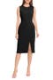 Sleeveless Wrap Knee Length Dress