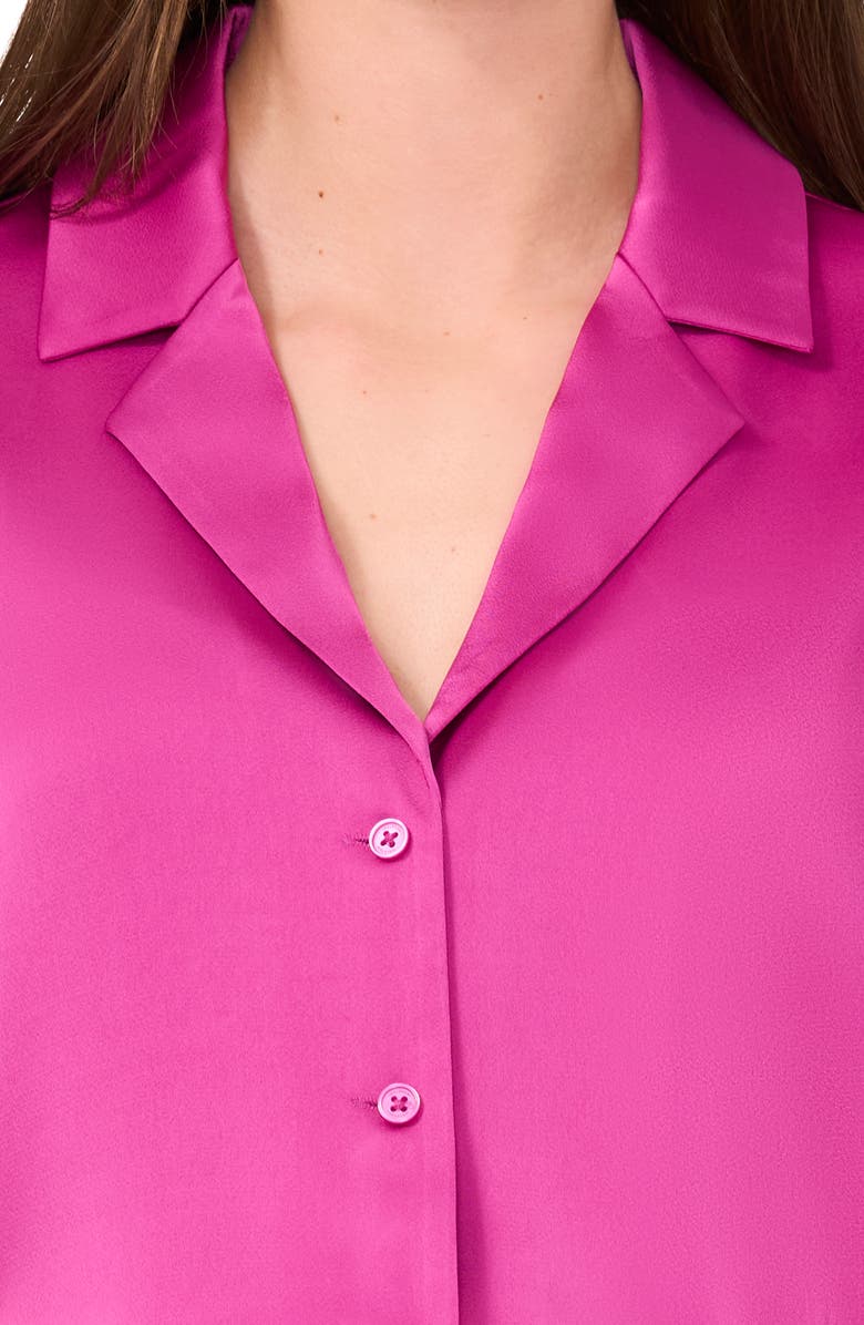 Halogen<sup>®</sup> Solid Camp Shirt, Alternate, color, Vivid Plum Purple