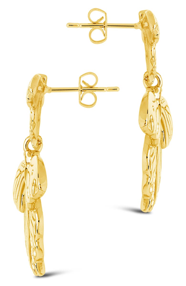Sterling Forever Rowena Butterfly Stud Earrings, Alternate, color, Gold