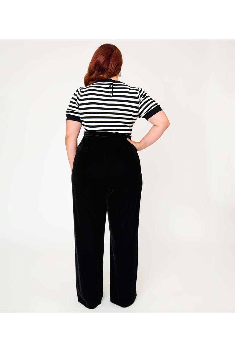Scallop Hem Corduroy Mini Skirt, Alternate, color, Black & Orange Stripe