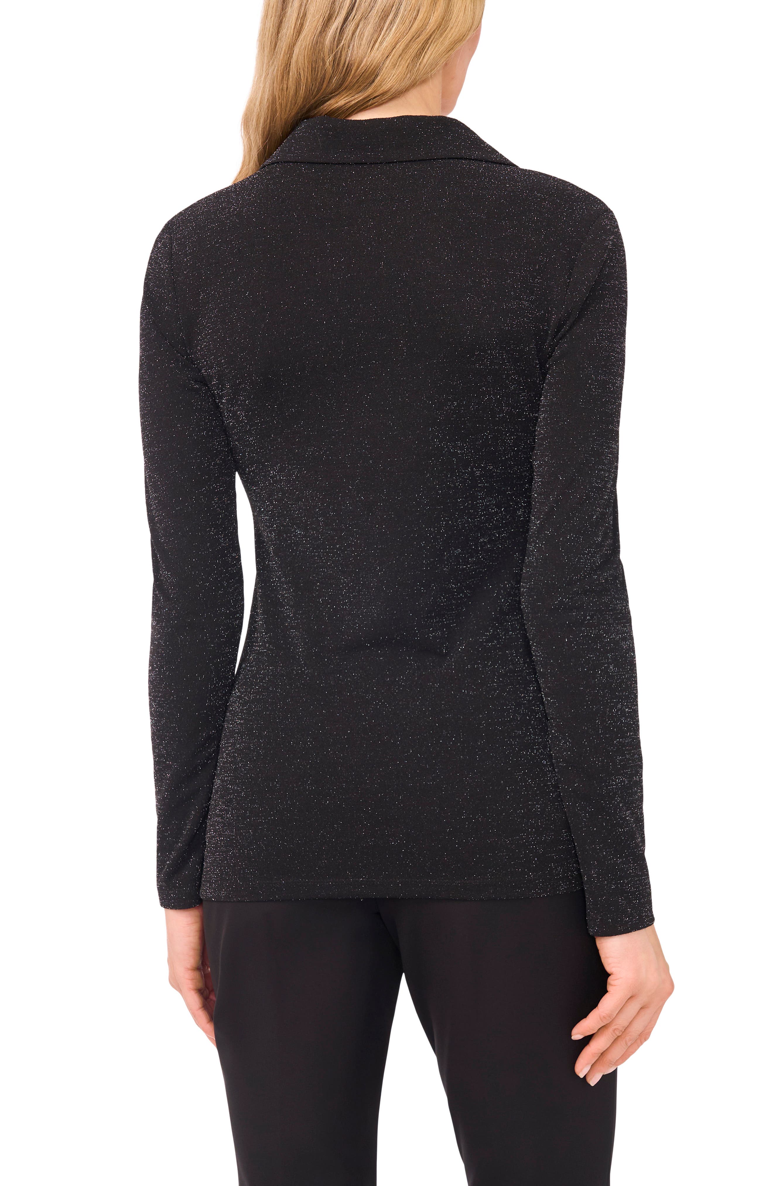 Jo Metallic Long Sleeve Polo - image 2