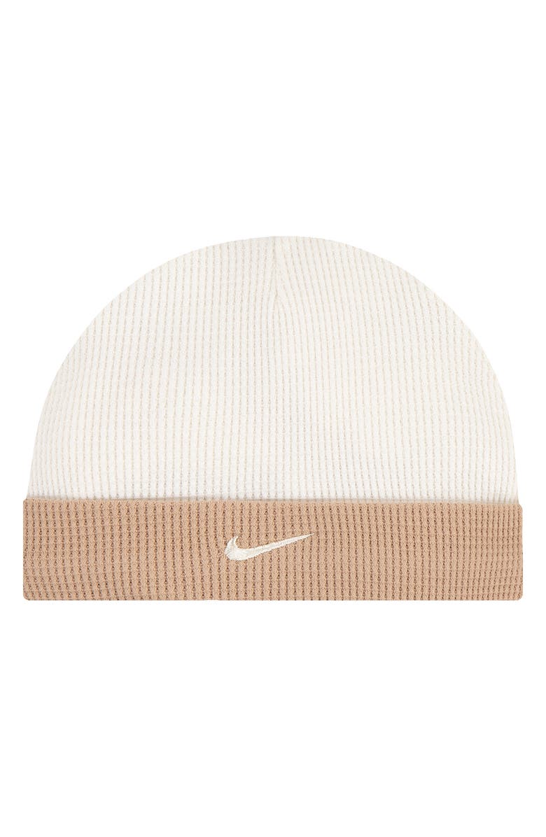Nike Waffle Knit Bodysuit, Hat & Booties Boxes Set, Alternate, color, Pale Ivory