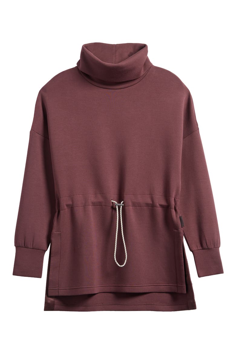 Freya Funnel Neck Sweatshirt, Alternate, color, DEEP MAHOGANY