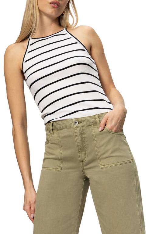 Sanctuary District High Waist Barrel Leg Ankle Jeans In Green