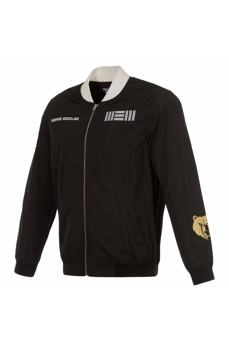 JH DESIGN Men's JH Design Black Memphis Grizzlies 2023/24 City Edition Nylon Full-Zip Bomber Jacket, Alternate, color, 