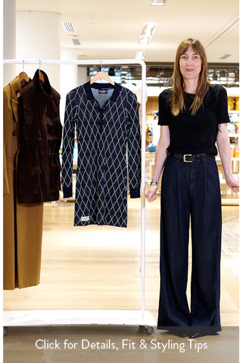 Argyle Long Sleeve Minidress video