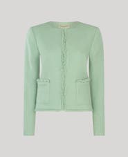 Really Wild Clothing Gabrielle Cropped Wool Boucle Jacket