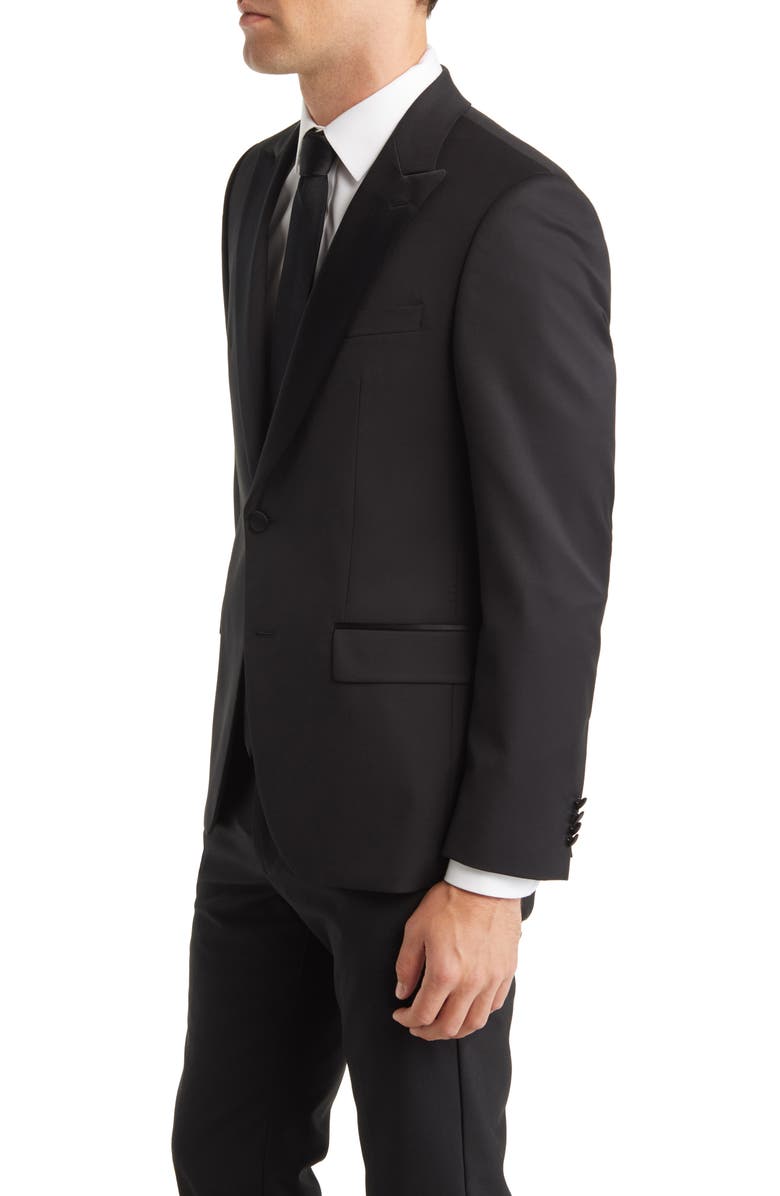 BOSS Huge Tux Virgin Wool Sport Coat, Alternate, color, Black