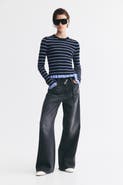 H&M Ruffle-Trimmed Rib-Knit Top