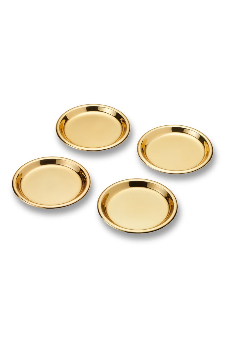 Marzia Set of 4 Coasters, Main, color, GOLD