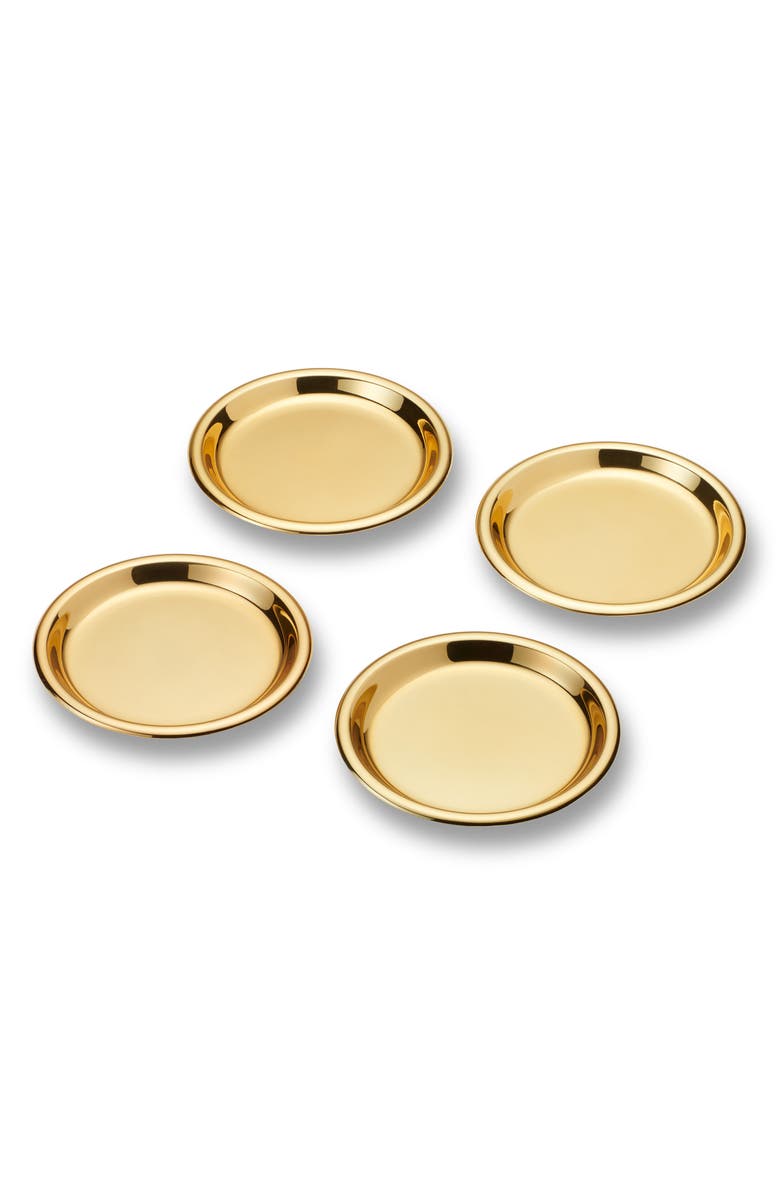 Aerin Marzia Set of 4 Coasters, Main, color, Gold