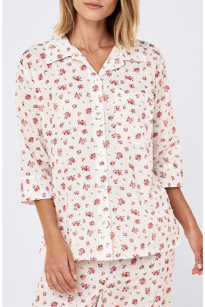 Swiss Dot Crop Pajamas, Alternate, color, POSY FLORAL