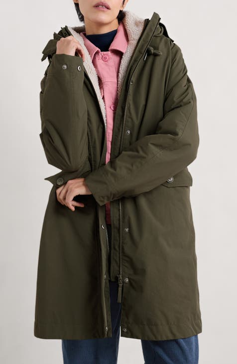 Green hooded parka women's online