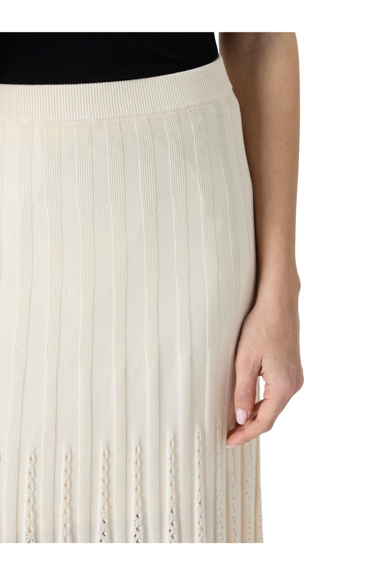 Jocelyna Ribbed Knit Midi Skirt, Alternate, color, Ecru