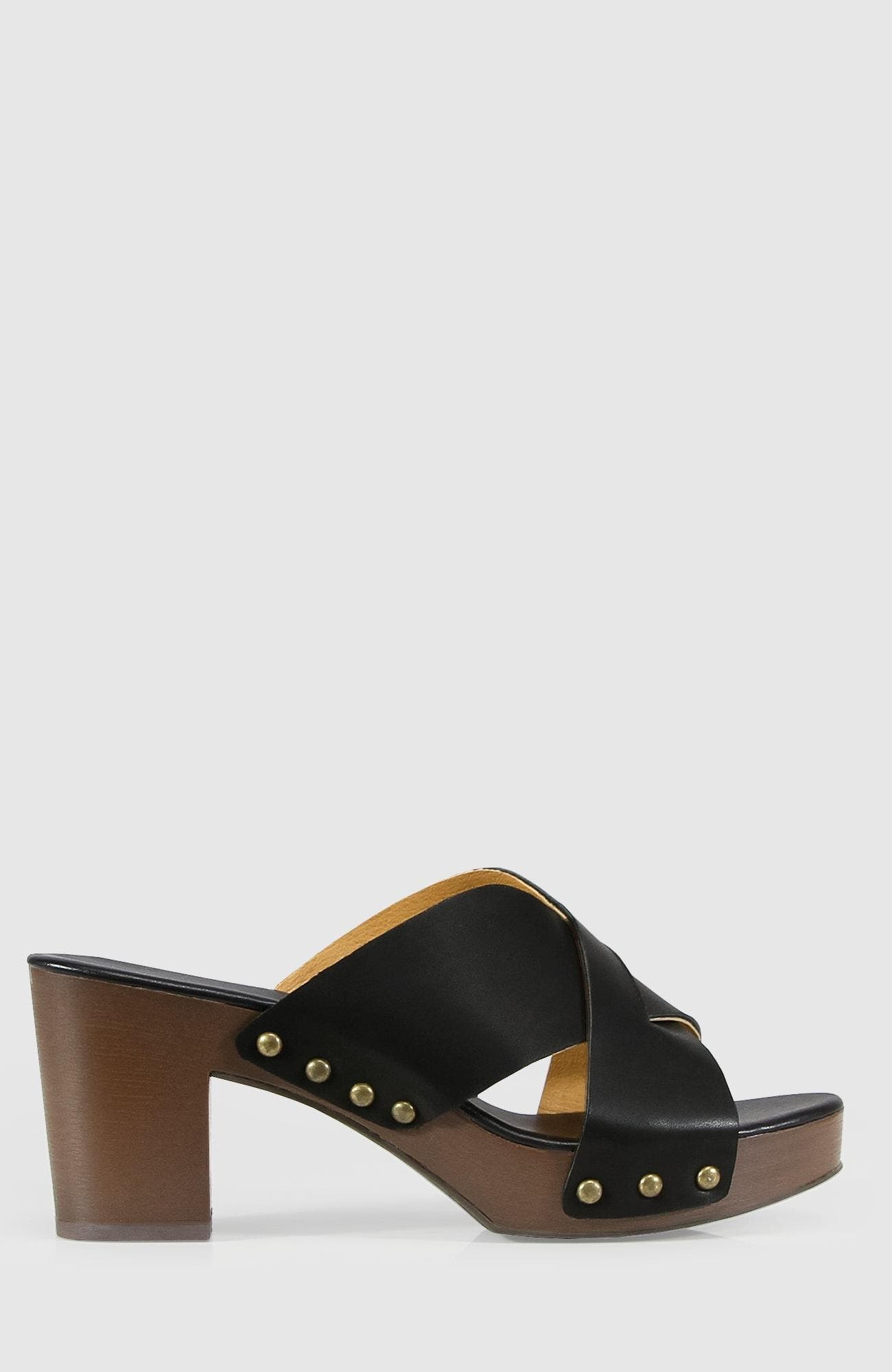 Midtown Clog Mule, Alternate, color, Black/Chocolate