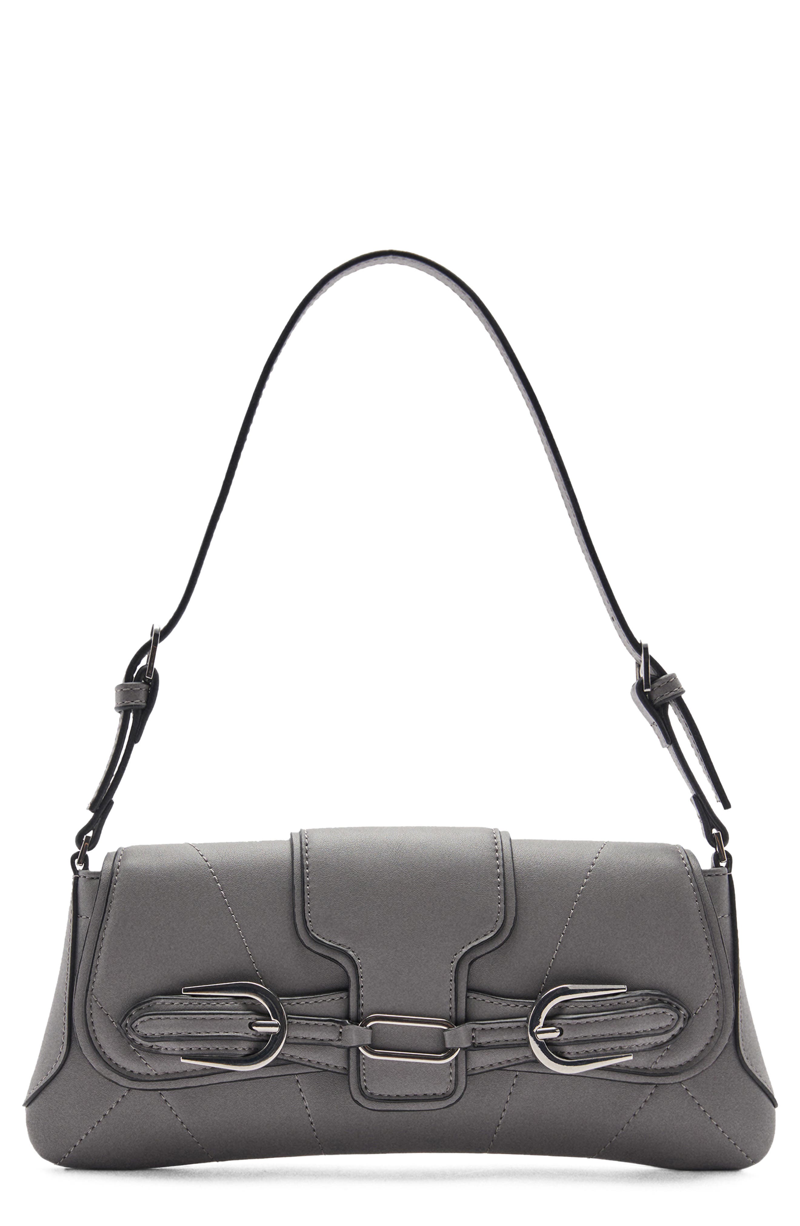 MANGO Faux Leather Shoulder Bag, Main, color, 