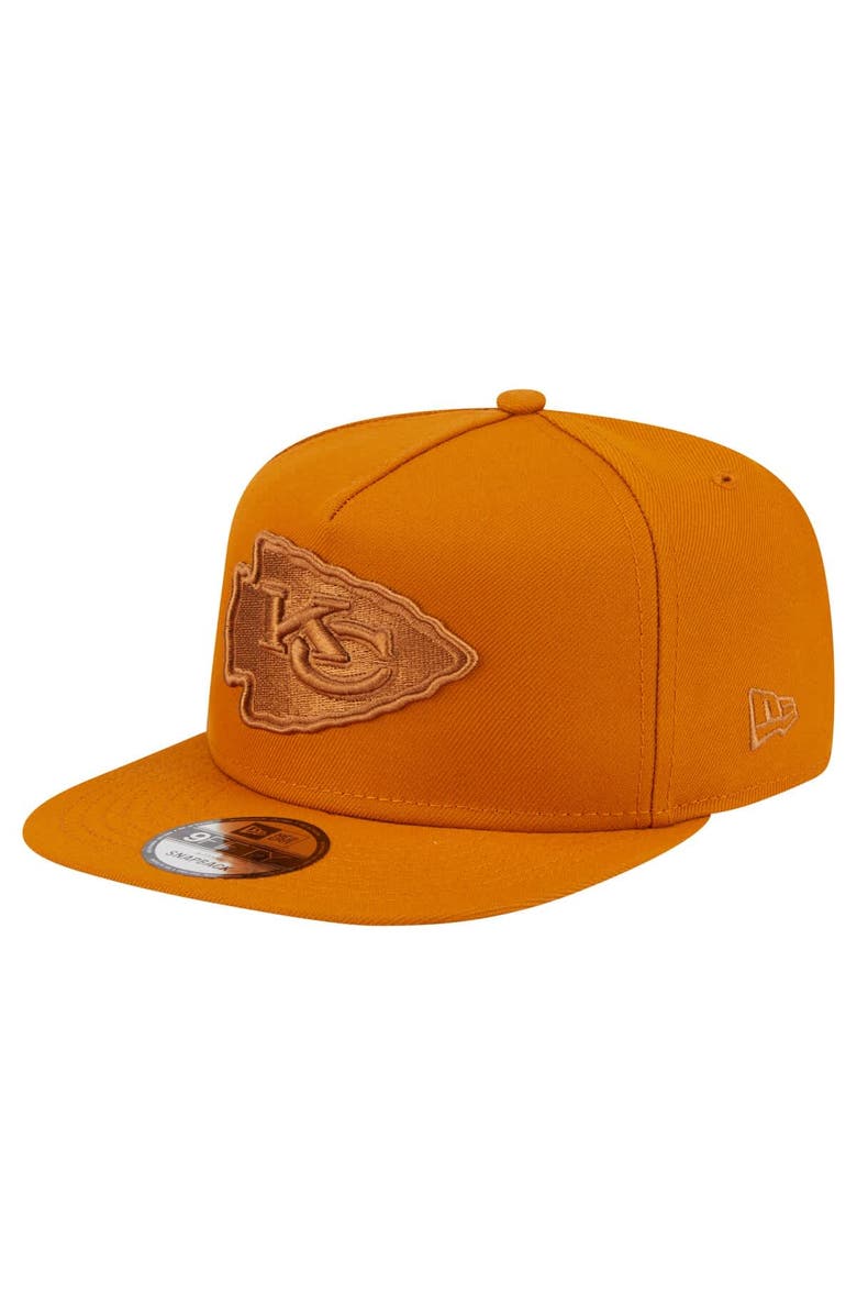 New Era Men's New Era Brown Kansas City Chiefs Color Pack A-Frame 9FIFTY Snapback Hat, Main, color, Brown