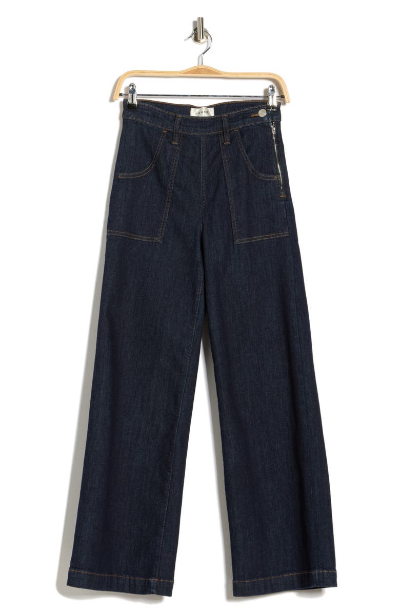 FRAME Francoise Wide Leg Jeans, Main, color, Rinse