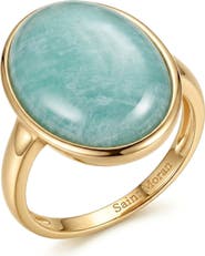 st. Moran Amazonite Statement Ring