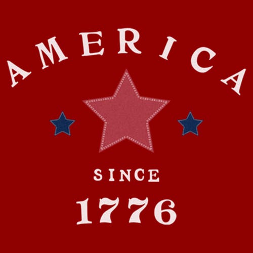 Lost Gods Fourth Of July American Since 1776 Graphic T-shirt In Red