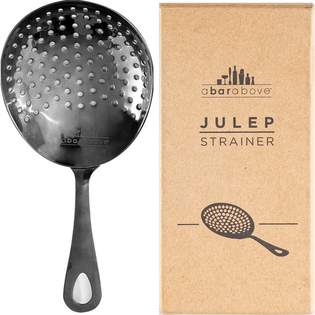 A Bar Above Black Julep Cocktail Strainer In Black