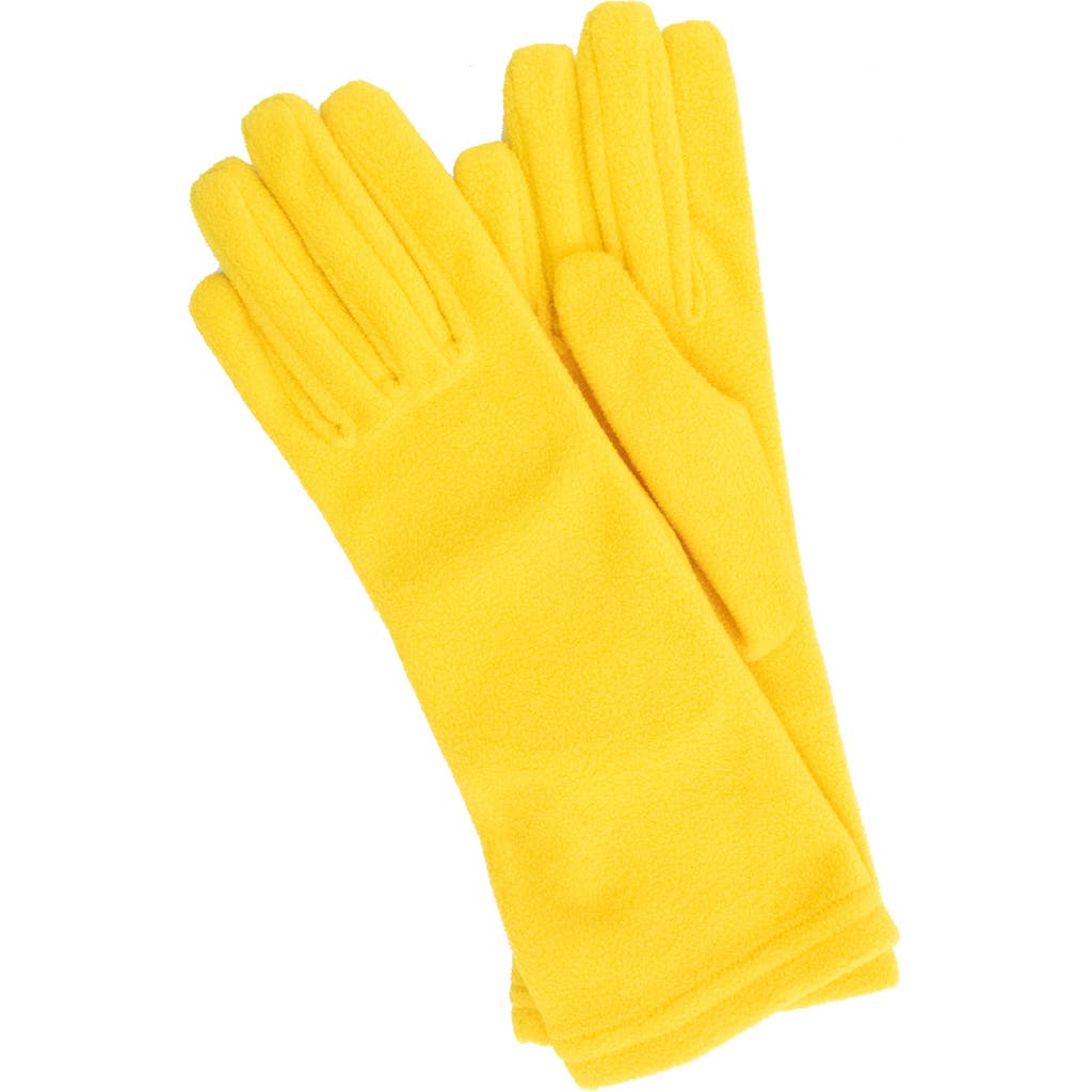 Portolano Tecnho Fleece Gloves In Yellow