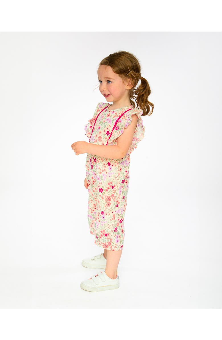 Deux par Deux Sleeveless Muslin Flowers Jumpsuit, Alternate, color, Off White Printed Flowers