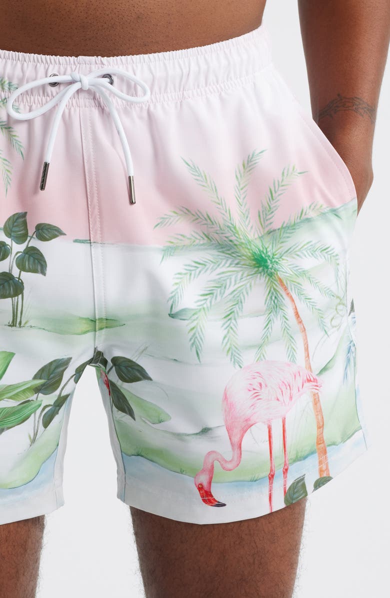 MAVRANS Palm Beach Swim Shorts, Alternate, color, Pink