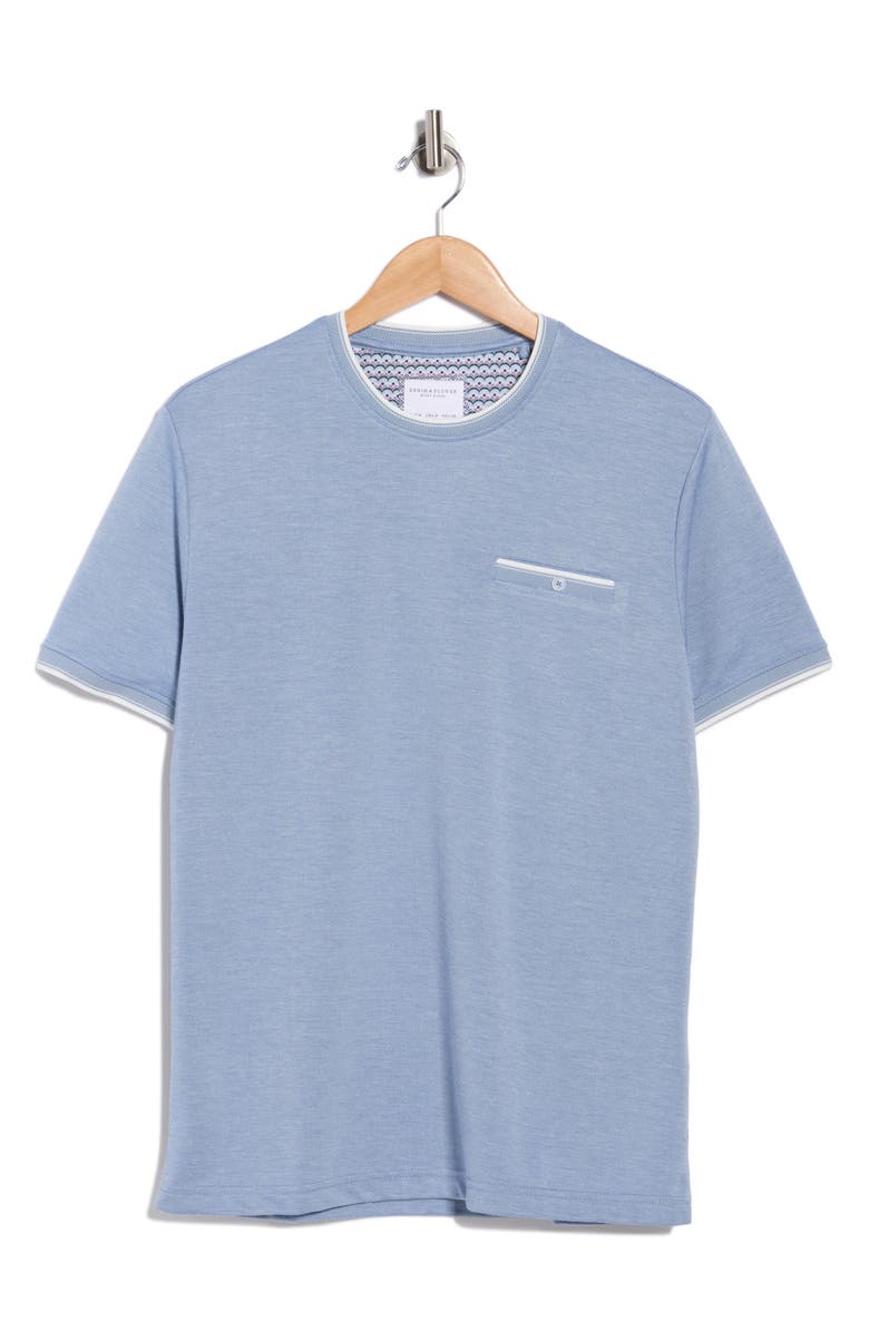 DENIM AND FLOWER Dressy Modal Blend T-Shirt, Main, color, Navy