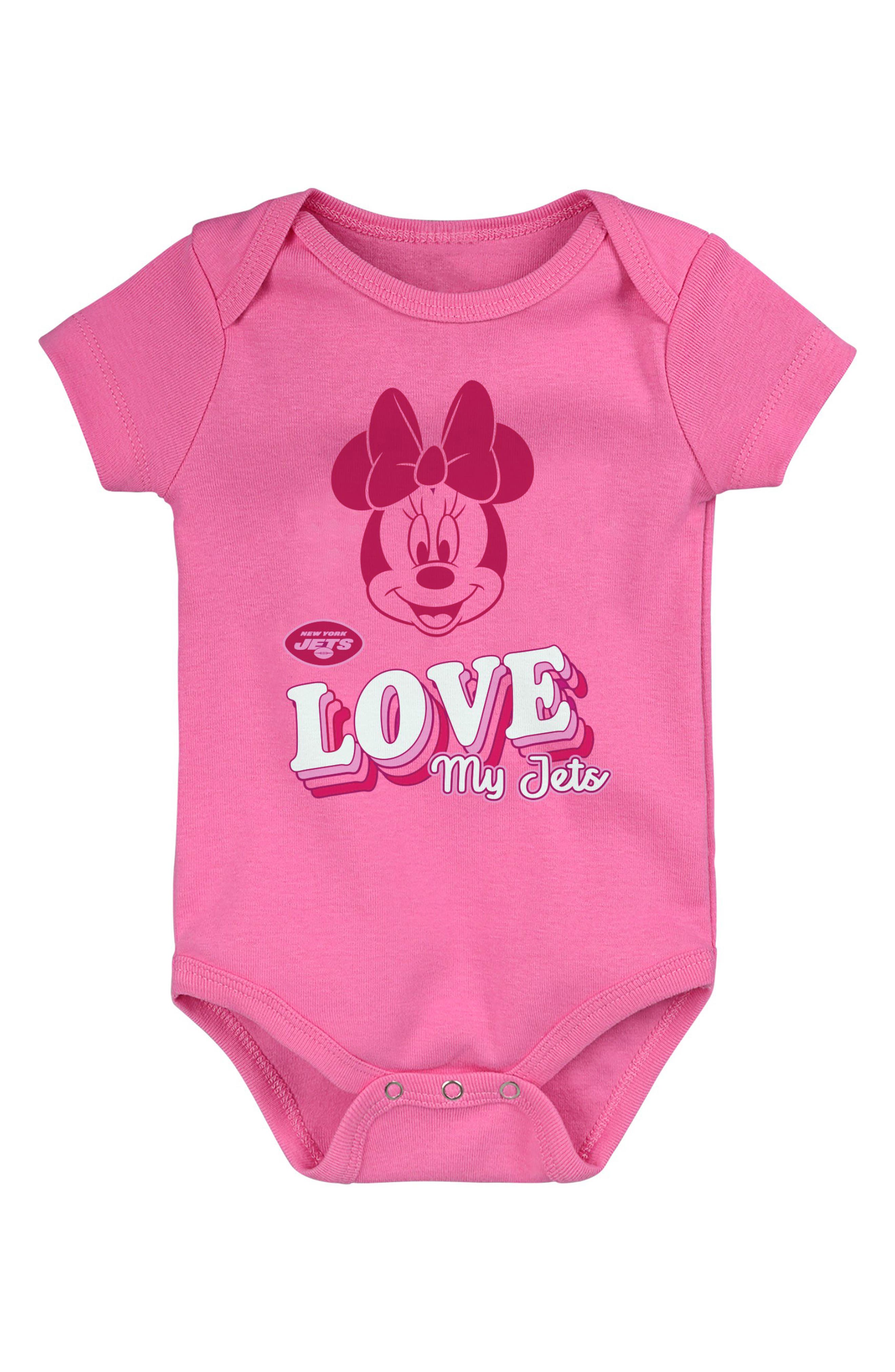 NFL x Disney Minnie Mouse Love My New York Jets Cotton Bodysuit ...