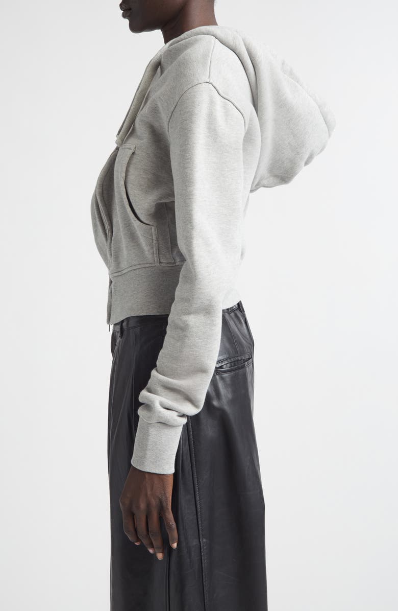 Vaquera Twisted Full Zip Hoodie, Alternate, color, Heather Grey