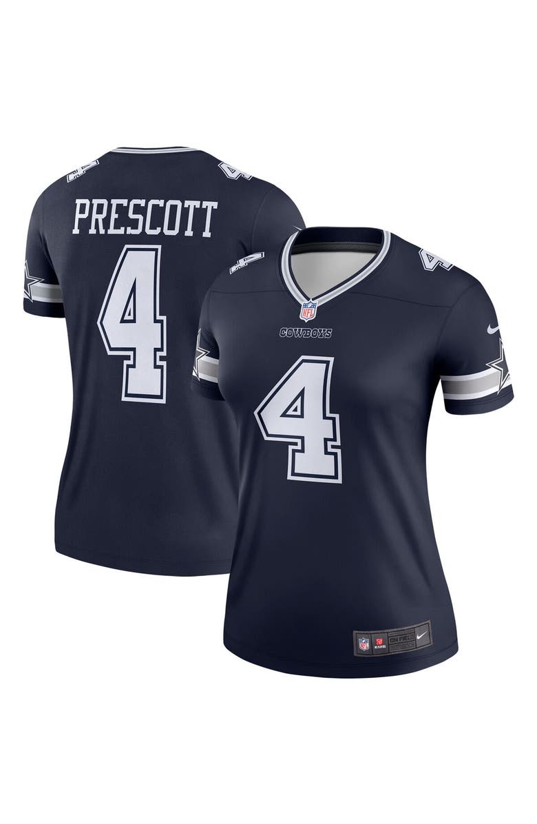 Nike Women's Nike Dak Prescott  Navy Dallas Cowboys Legend Player Performance Top, Main, color, Navy