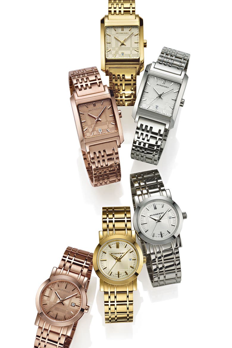 Gold Plated Bracelet Watch, 28mm, Alternate, color, GOLD