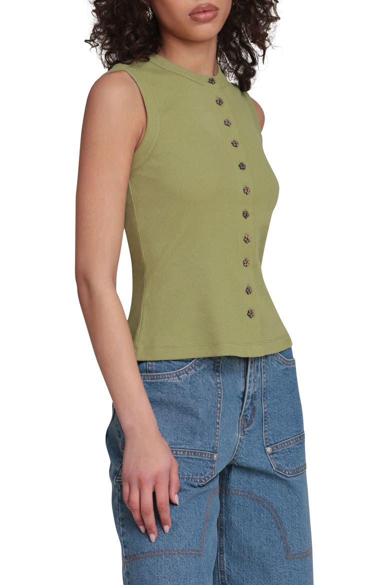 Sleeveless Rib Top, Alternate, color, BAYLEAF